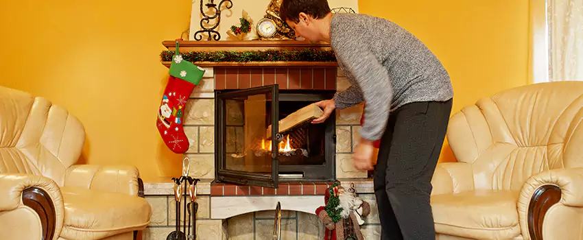 Rusted Metal Fireplace Restoration in Lakeland, Florida